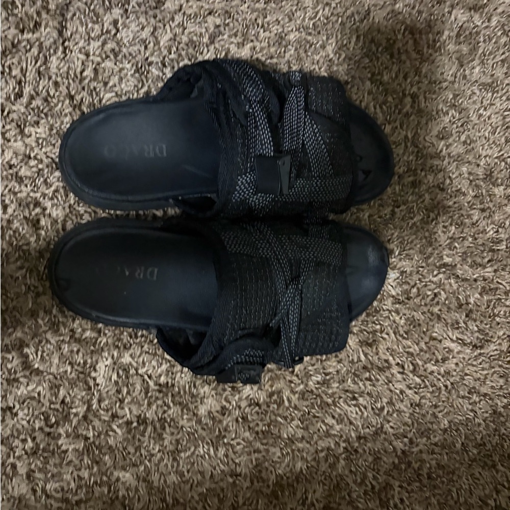 DR. BRANDT Black Slide Sandals for Men